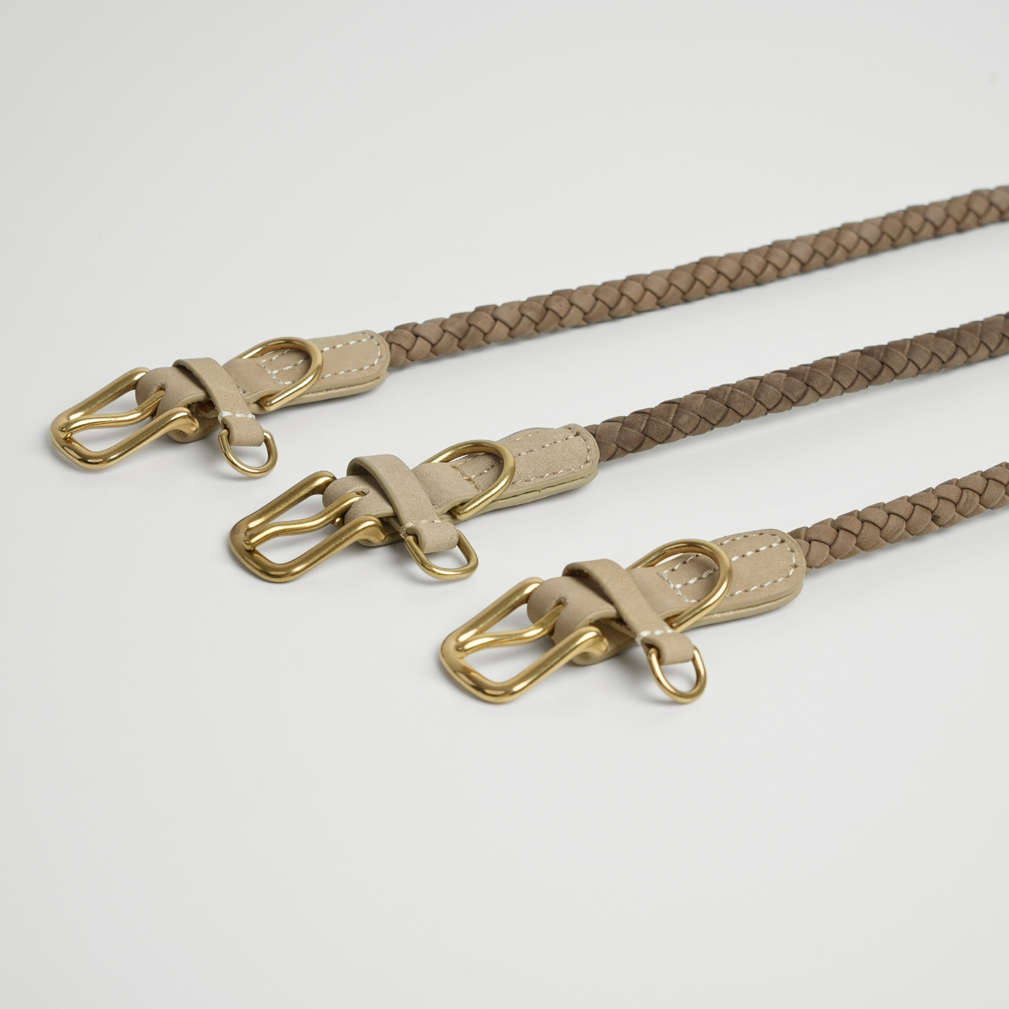 Kaia Braided Dog Collar | Taupe