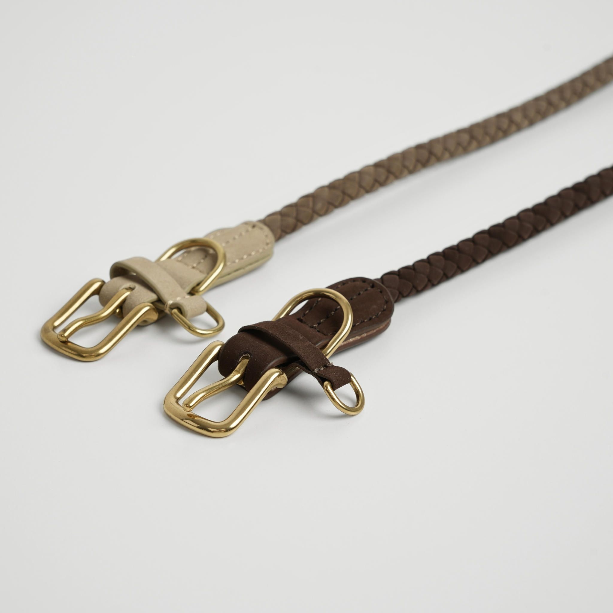 Kaia Braided Dog Collar | Dark Oak