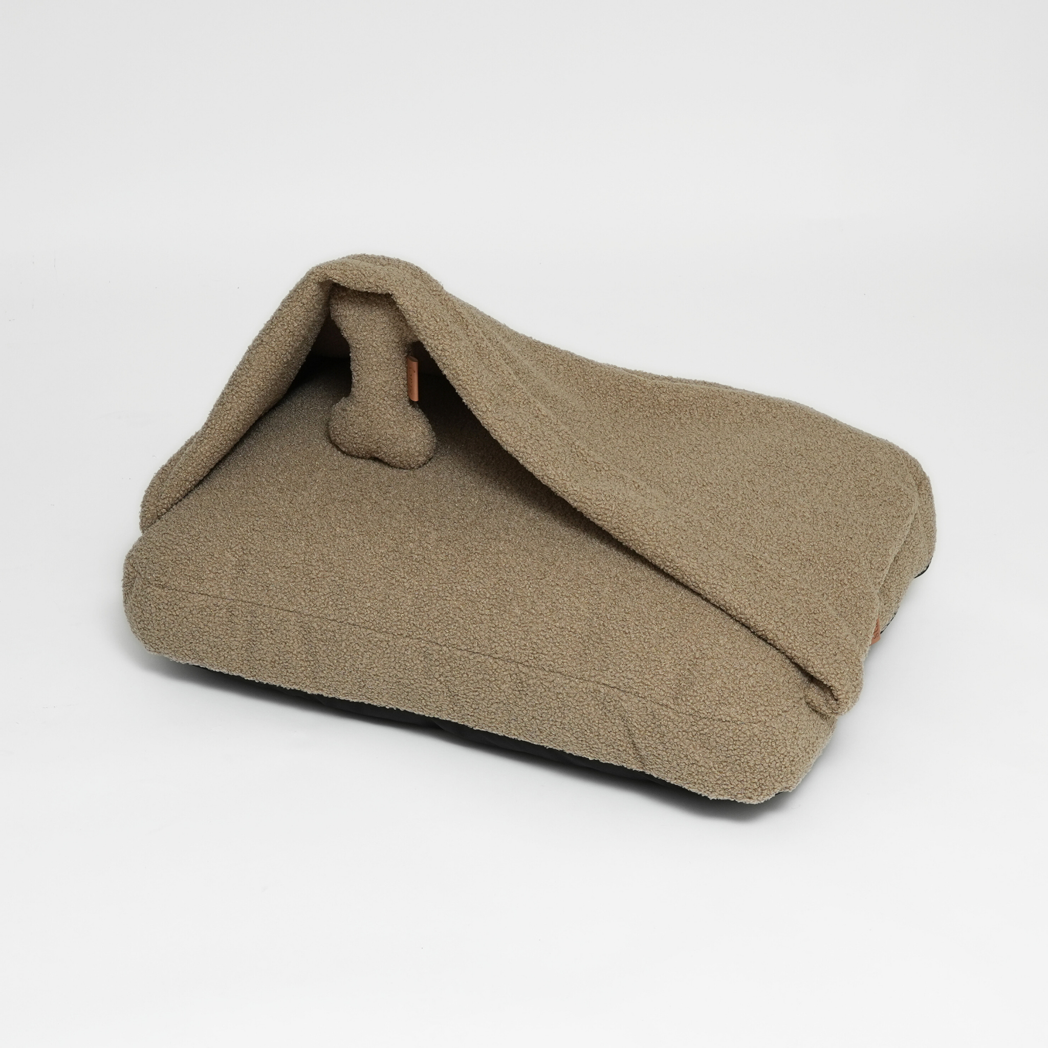 Cojín para perro con capucha Lana | Bouclé de avena