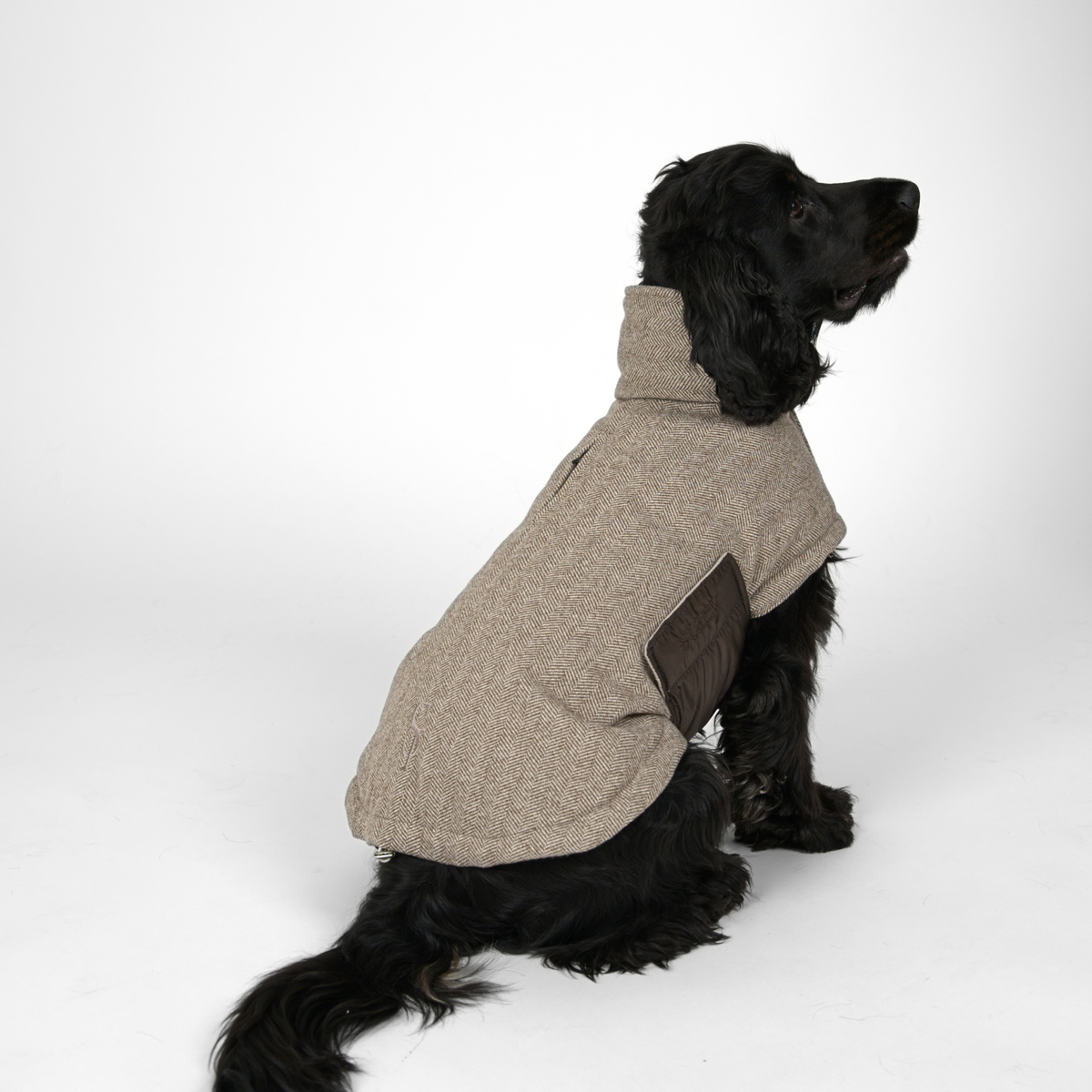 Nora Dog Coat | Herringbone Mocca