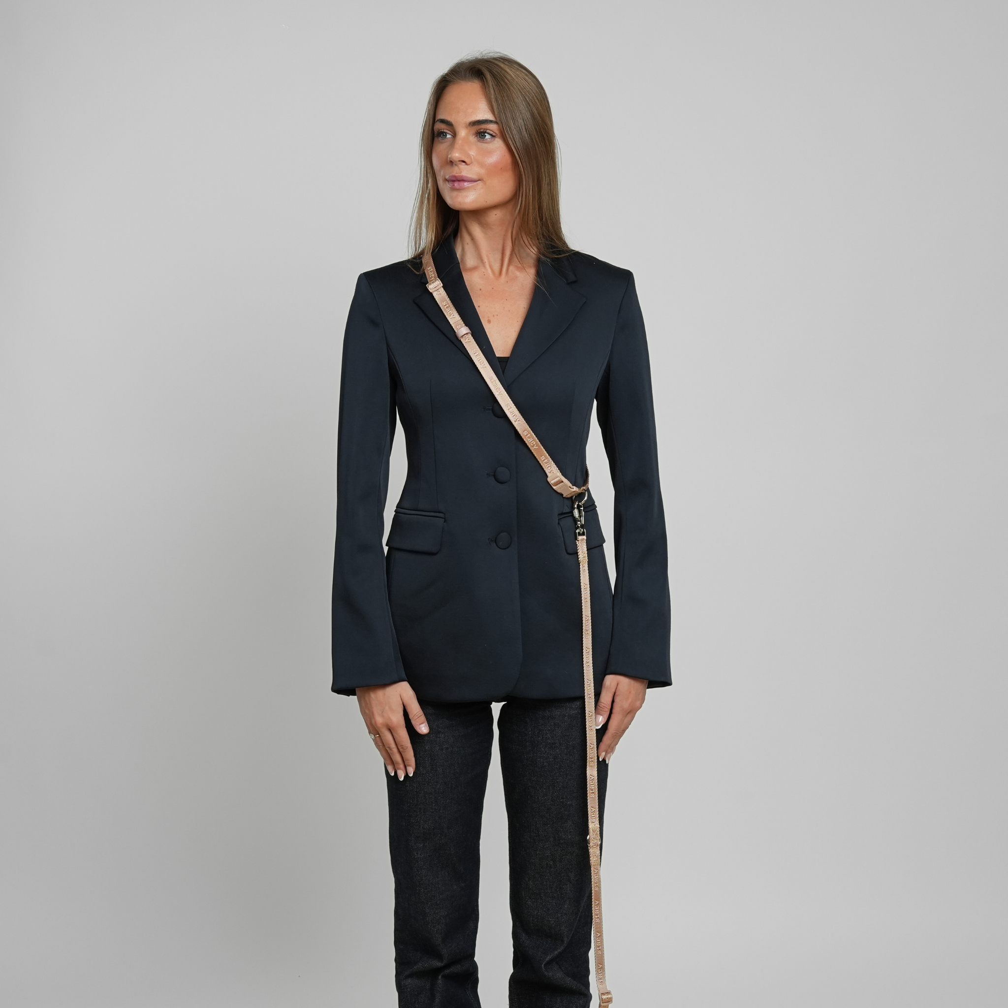 Correa para perro manos libres | Rosa clara