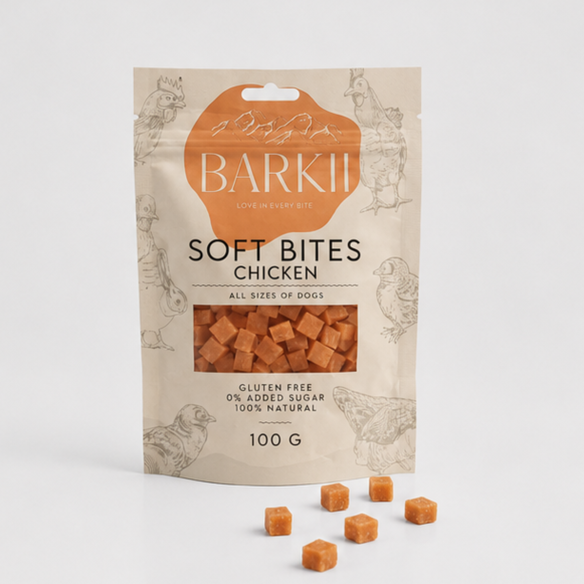 Golosinas de entrenamiento Barkii | Pollo | 100 g.