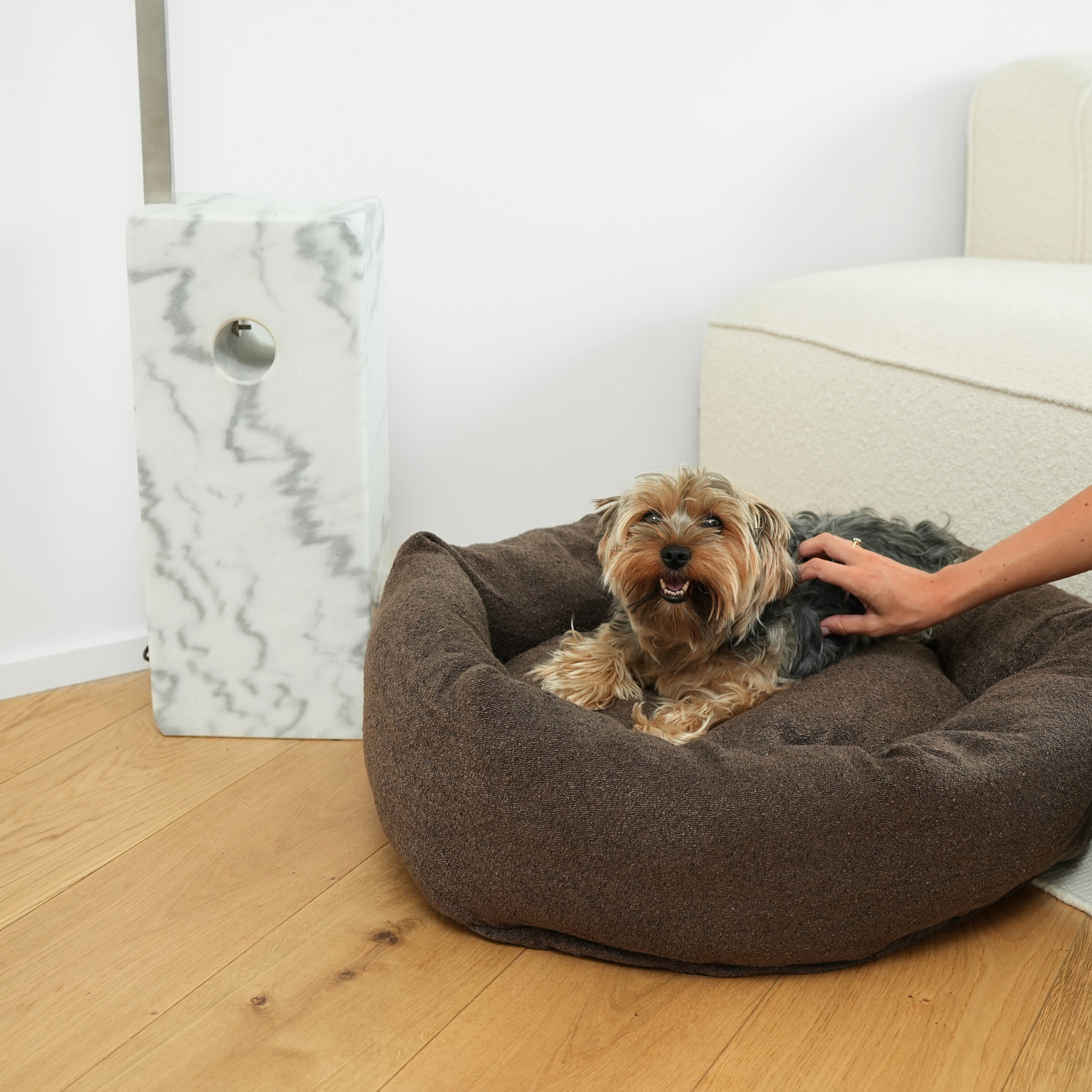 Cama para perros Luna 3.0 | Bouclé de castaño