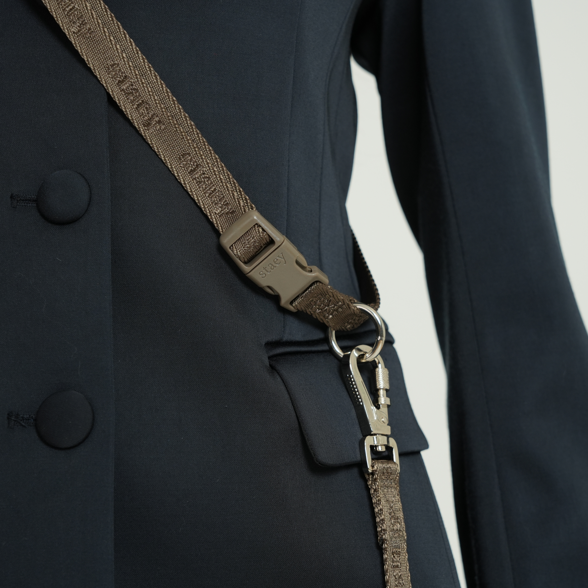 Correa para perro manos libres - Gris pardo