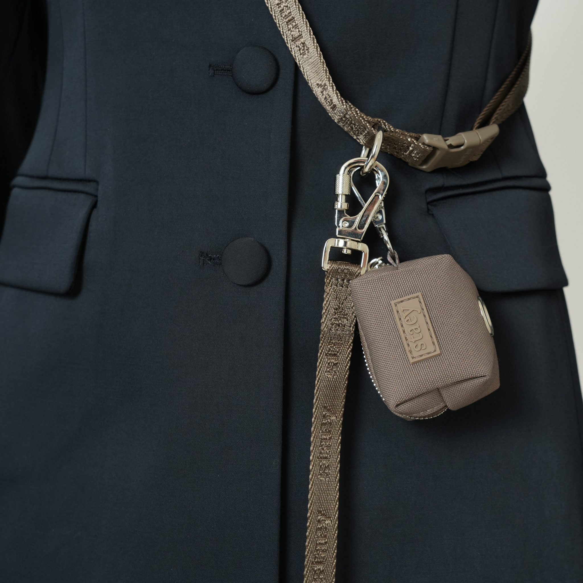 Correa para perro manos libres - Gris pardo