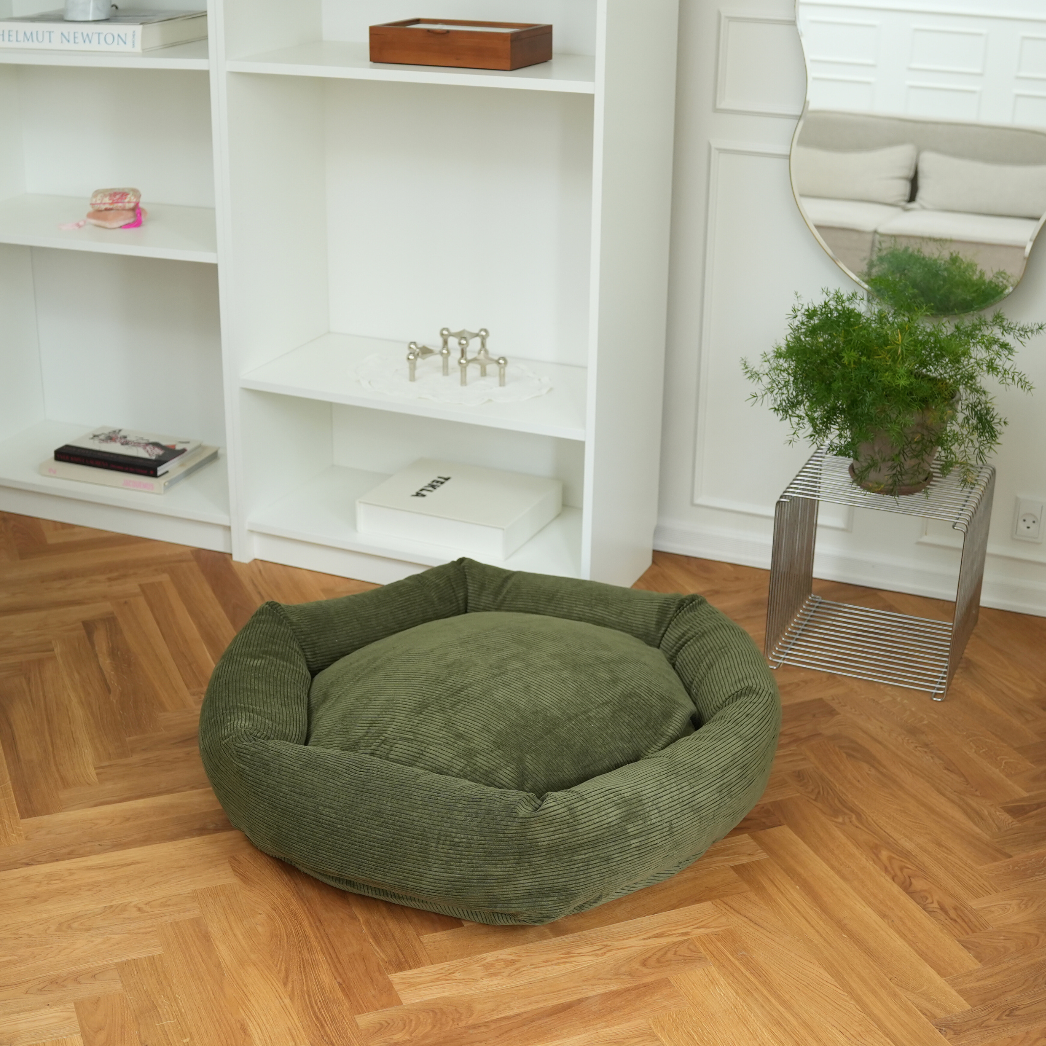 Cama para perros Luna 3.0 | Pana Verde Musgo