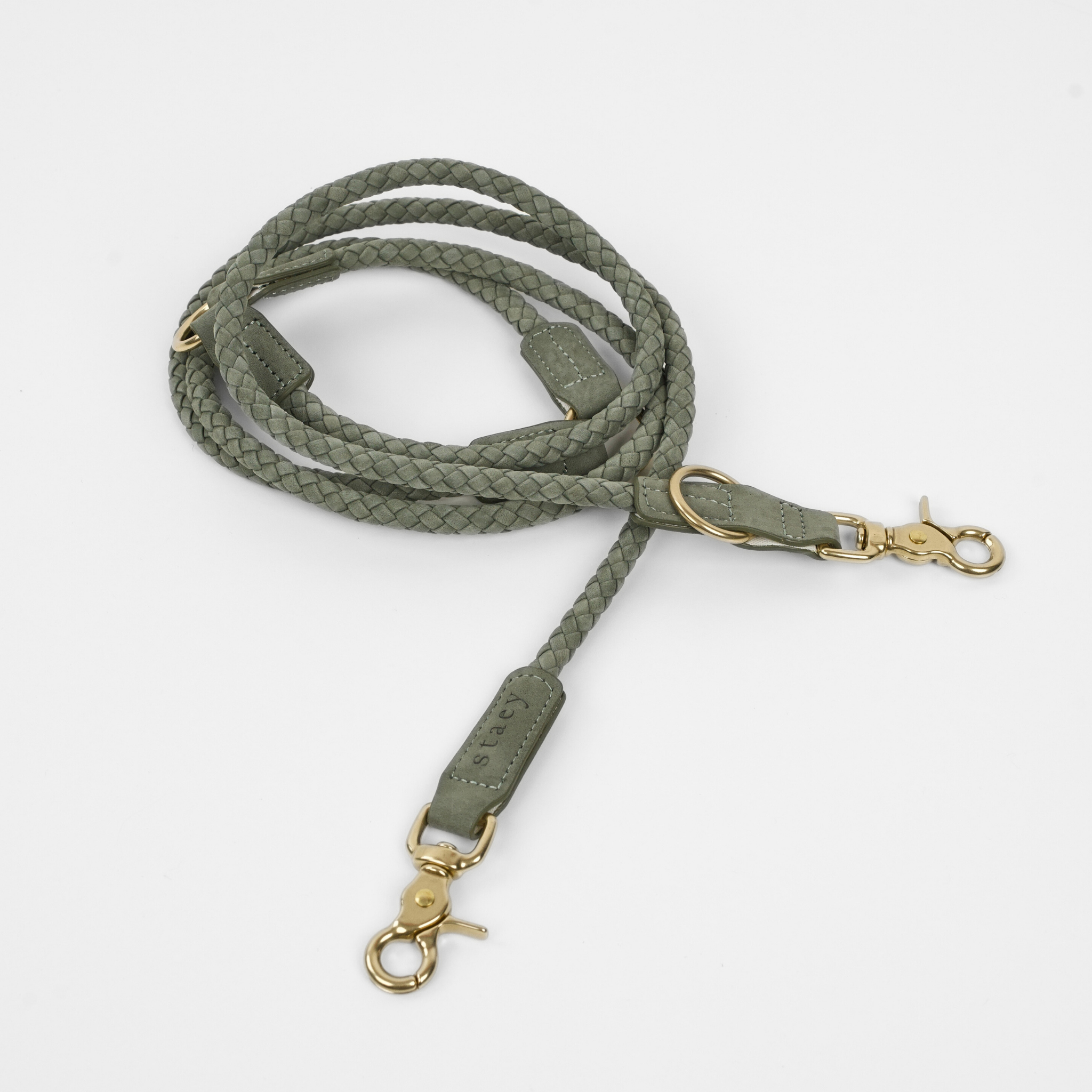 Kaia Braided Dog Leash | Moss Green